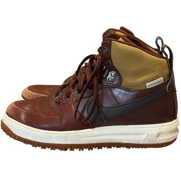 Nike Lunar Force 1 Duck Boot Women's Size 6.5 Sneakerboot Maroon Gum Bottom - Picture 2 of 8